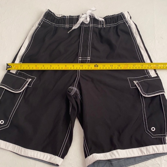 Joe Boxer black white lined swim trunks S - Picture 7 of 8